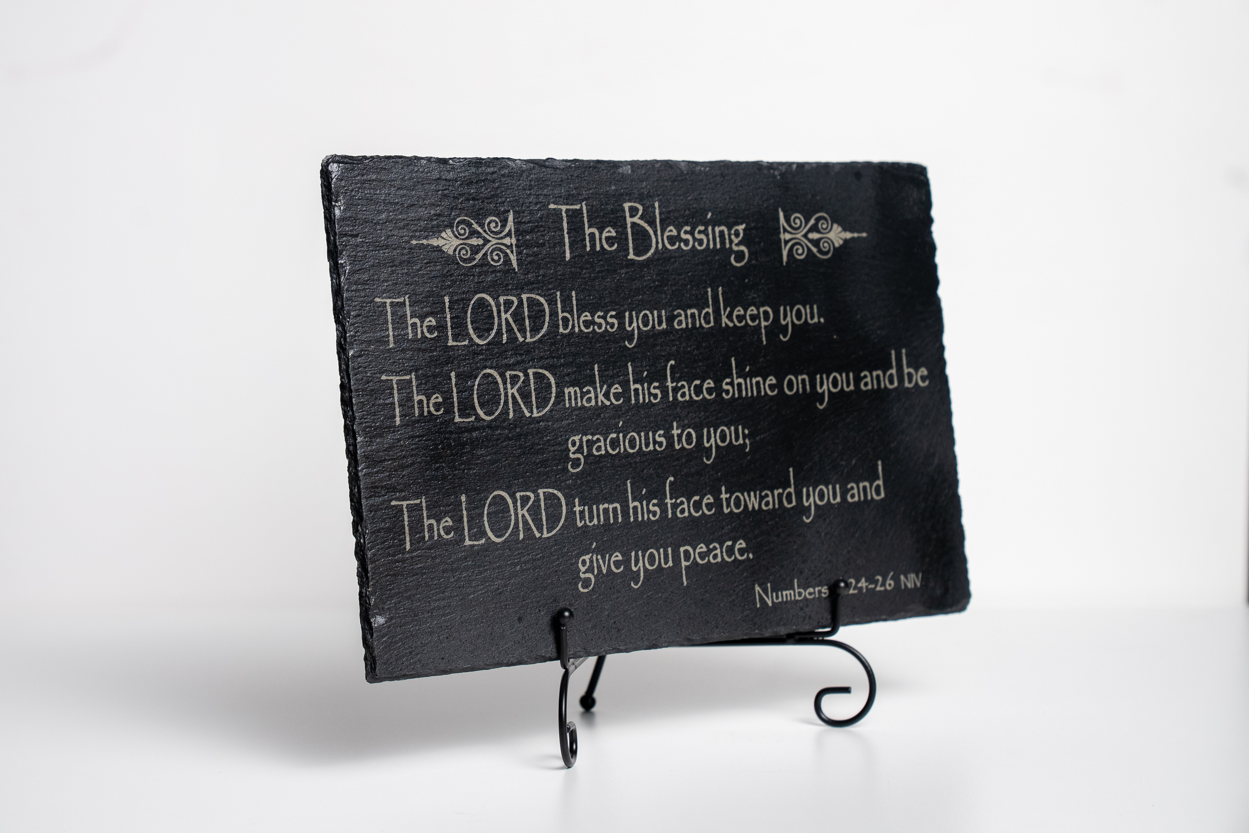 The Blessing engraved on slate