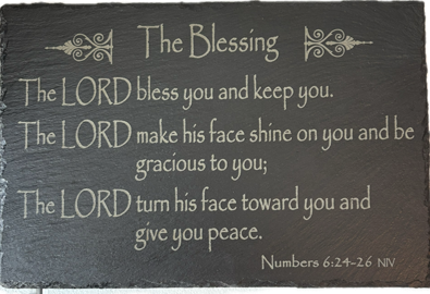 Slate Blessing Plaque